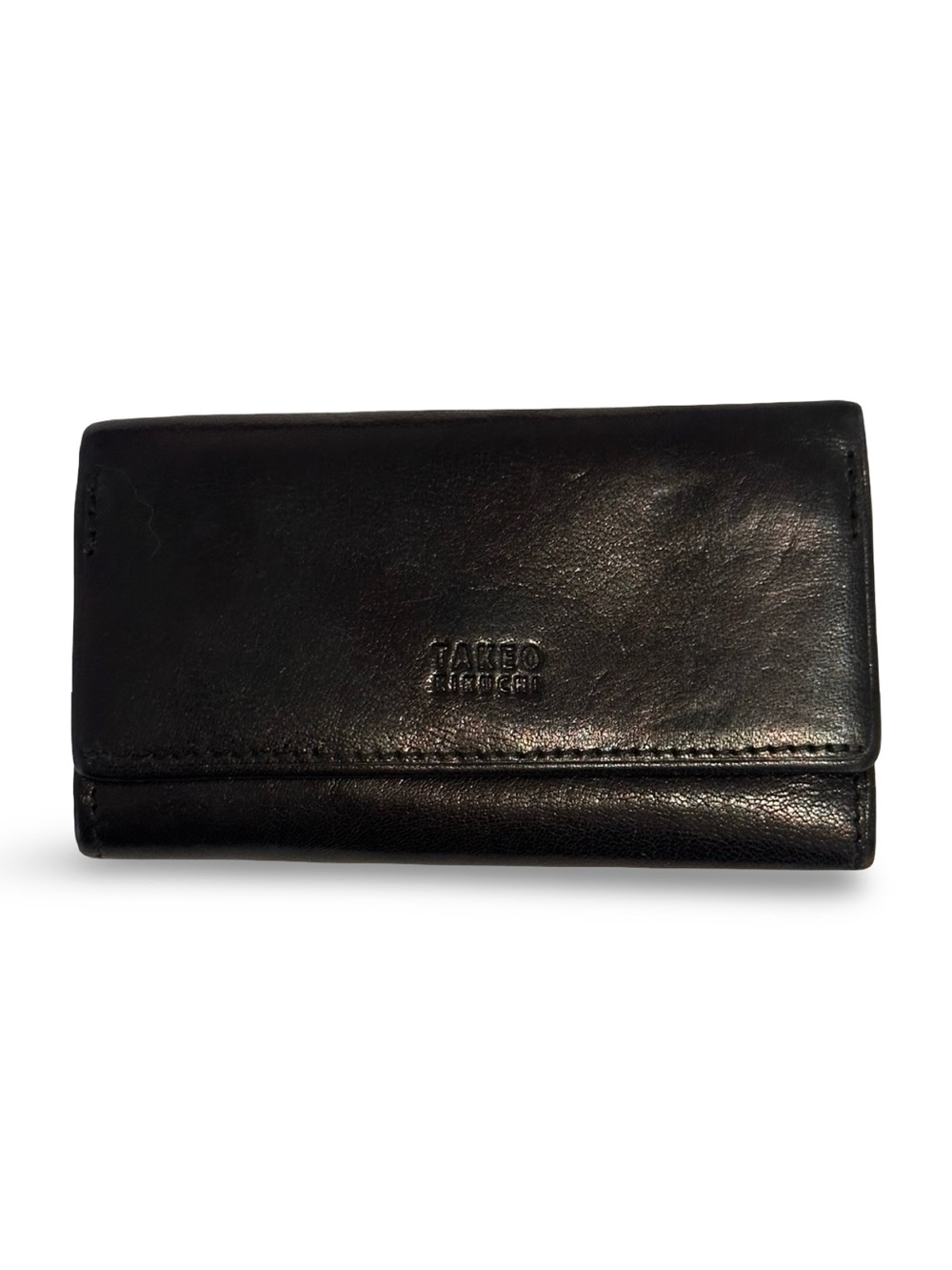 Takeo Japan Black Leather Key & Card Organizer